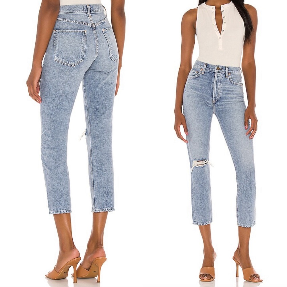 AGOLDE Riley High Rise Straight Crop